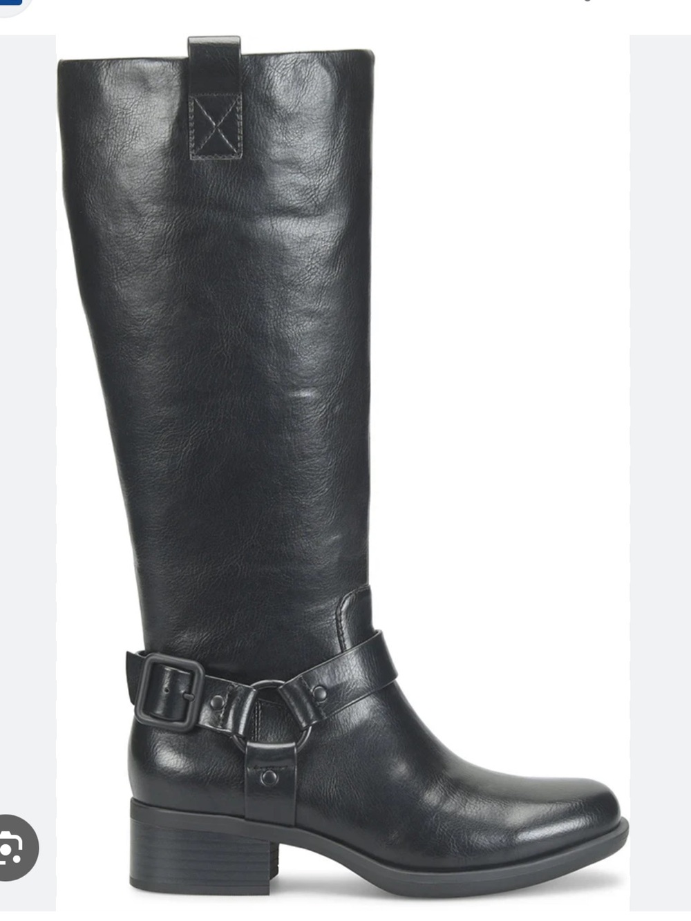 B.O.C Black Leather Mid-Calf Harness Boots